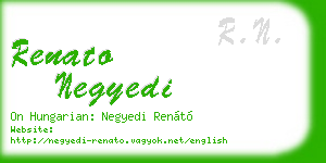 renato negyedi business card